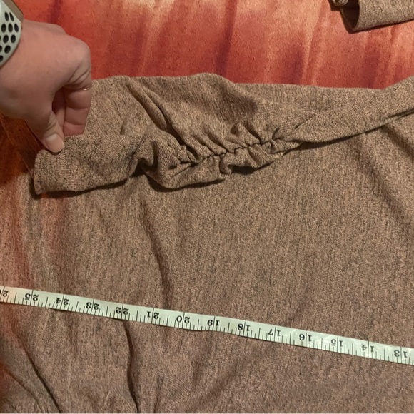 FADED GLORY // salmon ruched lacey-back top - Picture 10 of 11